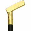 * Harvy Gold Plated Golf Putter Cane Black Maple, Brass Handle -Affordable Gift For Your Loved One! Item #Dhar-15360 Walking Canes