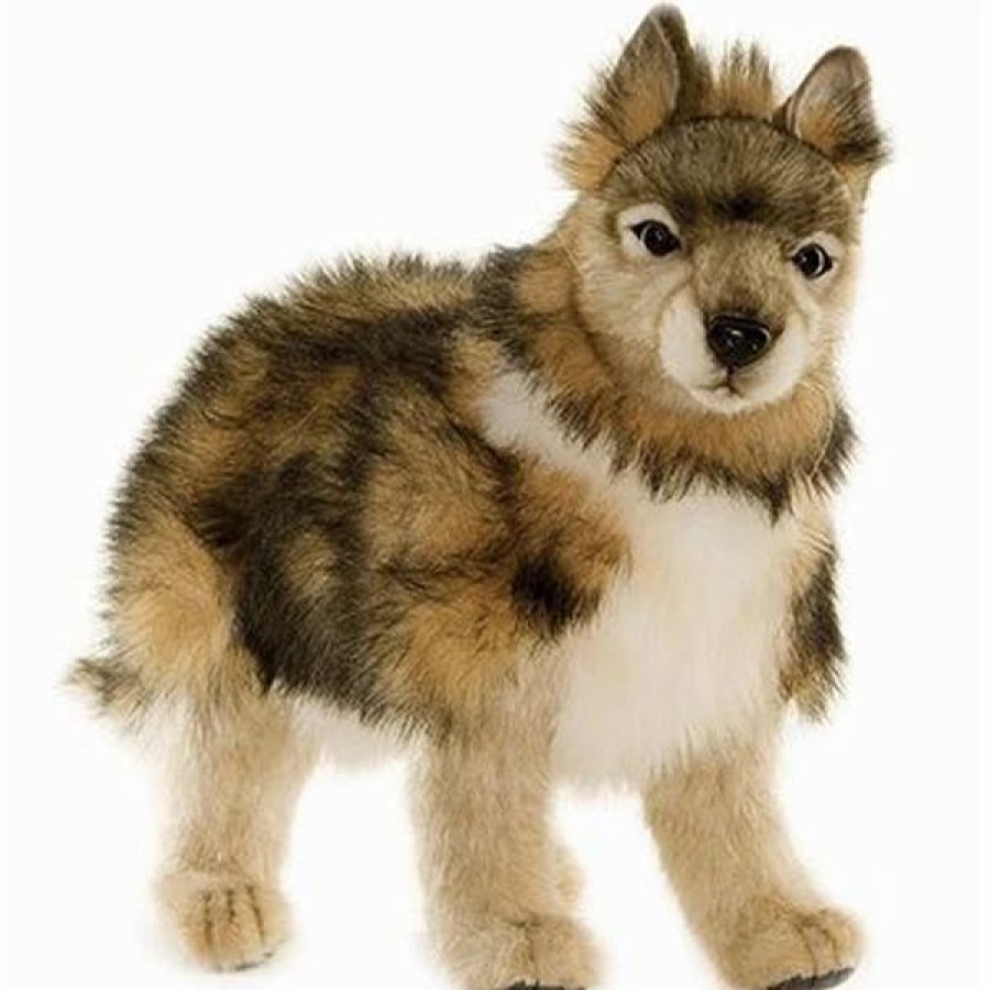 * Standing Gray Wolf Cub Reproduction Hansa 17" -Affordable Gift For Your Little One! Item #Dhan-4292 Hansa Animals