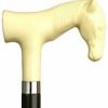 * Harvy Uni Horse Head Derby Black Maple Cane, Ivory Handle -Affordable Gift For Your Loved One! Item #Dhar-14048 Walking Canes