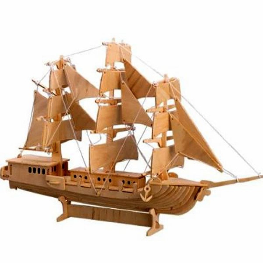 * All4Lessshop 3-D Wooden Puzzle European Sail Boat Model -Affordable Gift For Your Little One! Item #Dchi-Wpz-P049 3-D Wooden Puzzles