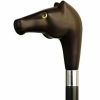 * Harvy Horse Head Glass Eye Cane Maple Shaft, Brown Handle -Affordable Gift For Your Loved One! Item #Dhar-13020 Walking Canes