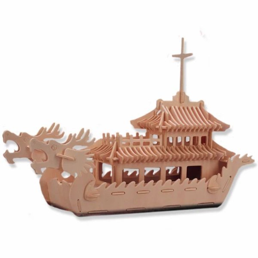 * All4Lessshop 3-D Wooden Puzzle Dragon Boat -Affordable Gift For Your Little One! Item #Dchi-Wpz-P085 3-D Wooden Puzzles