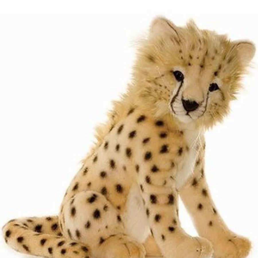 * Sitting Cheetah Cub Reproduction By Hansa, 13" Tall -Affordable Gift For Your Little One! Item #Dhan-2992 Hansa Animals