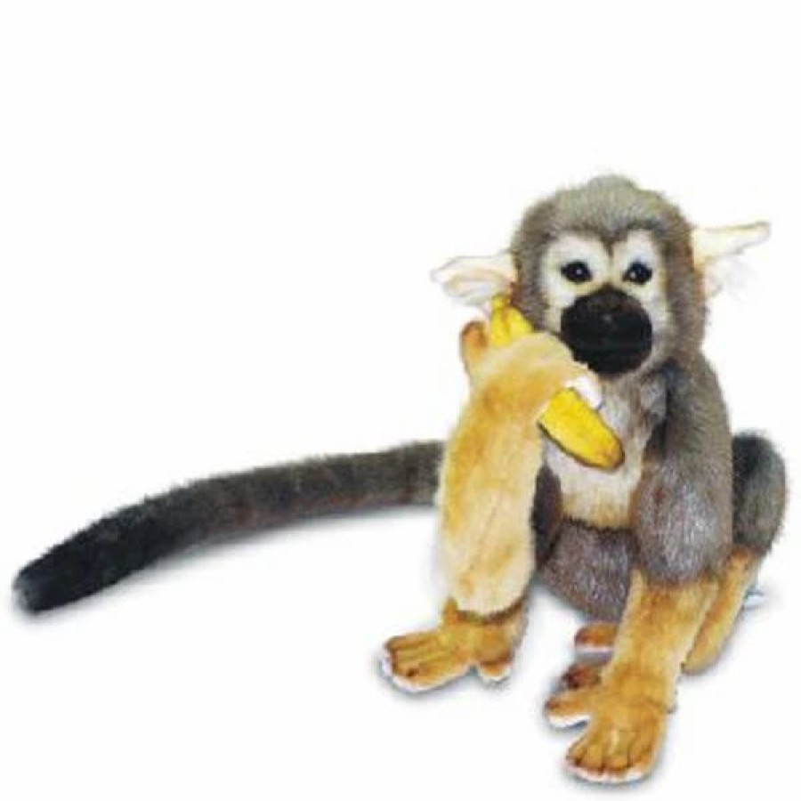 * Monkey Squirrel With Banana Reproduction By Hansa, 8" -Affordable Gift For Your Little One! Item #Dhan-5015 Hansa Animals