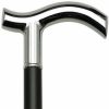 * Harvy Uni Fritz Cane Black, Shiny Metal Handle -Affordable Gift For Your Loved One! Item #Dhar-55280 Walking Canes