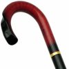 * Harvy Twisted Sanded Nose Crook Cane High Gloss Black/Red -Affordable Gift For Your Loved One! Item #Dhar-07674 Walking Canes