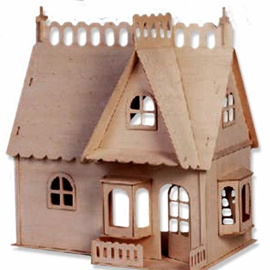 * All4Lessshop 3-D Wooden Puzzle House With Porch 3-D Wooden Puzzles