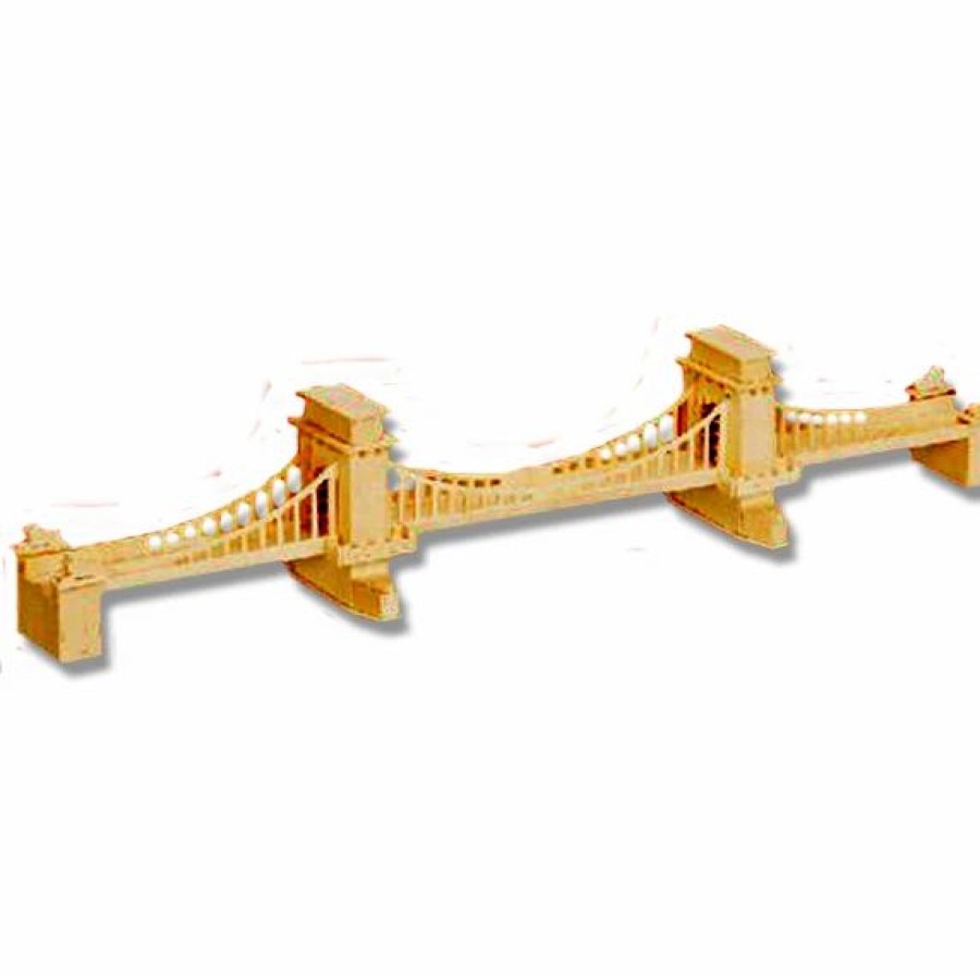 * All4Lessshop 3-D Wooden Puzzle Chain Bridge -Affordable Gift For Your Little One! Item #Dchi-Wpz-P083 3-D Wooden Puzzles