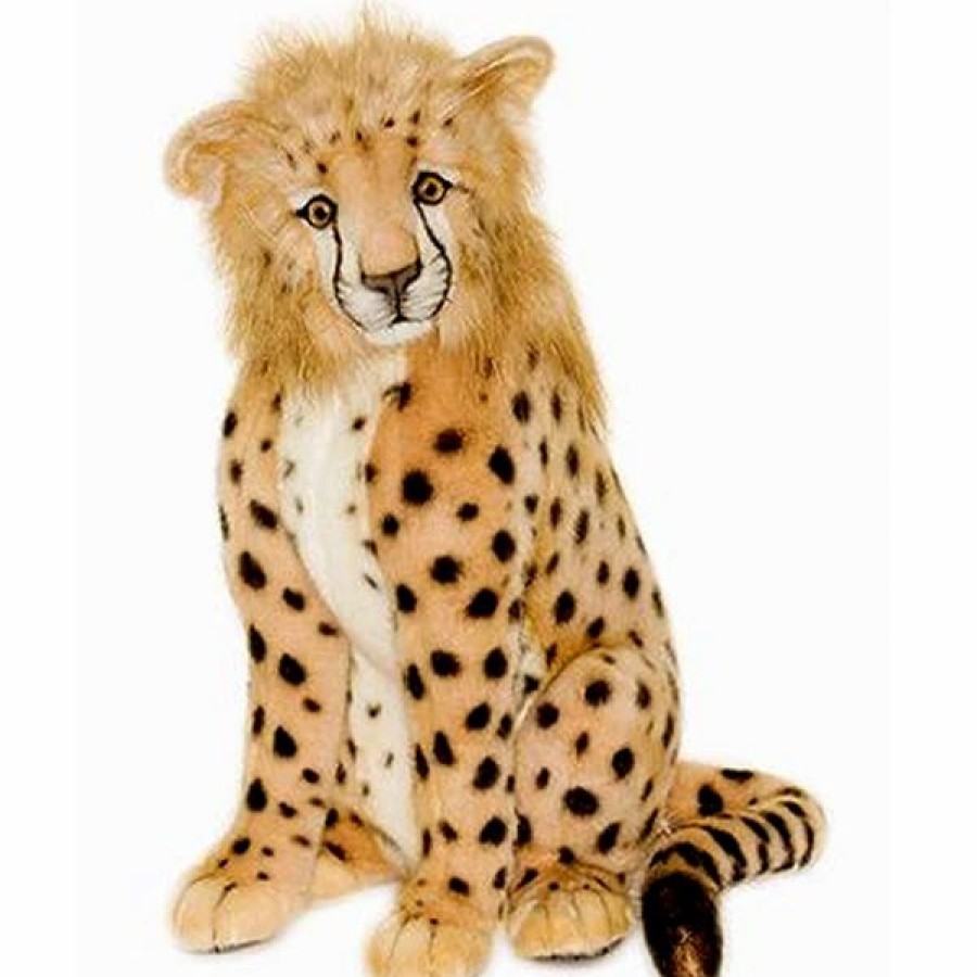 * Sitting Ankara Cheetah Cub Reproduction Hansa 17" -Affordable Gift For Your Little One! Item #Dhan-4303 Hansa Animals