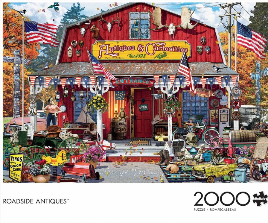 * Buffalo Games Art Of Play Series: Roadside Antiques 2000 Piece Puzzle Fall Puzzles