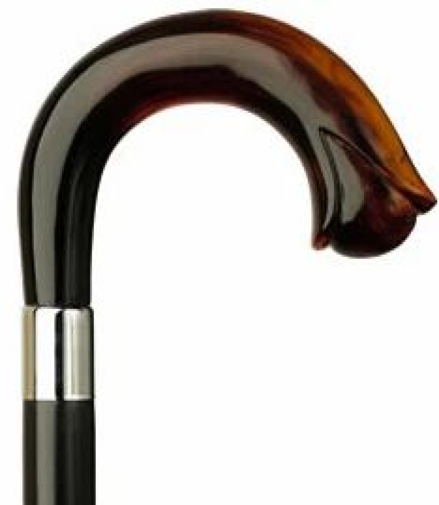 * Harvy Carved Nose Crook Cane Black Maple Comfort Shaft -Affordable Gift For Your Loved One! Item #Dhar-12069 Walking Canes