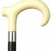 * Harvy Men Derby Hook Cane Black Maple Shaft, Ivory Handle -Affordable Gift For Your Loved One! Item #Dhar-12018 Walking Canes