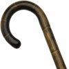 * Harvy Uni Round Nose Crook Cane Stepped/Scorched Oak -Affordable Gift For Your Loved One! Item #Dhar-48000 Walking Canes