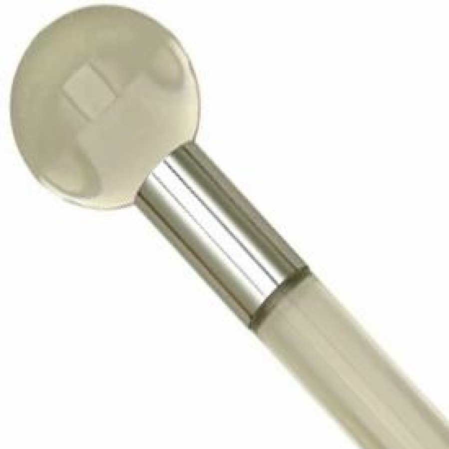 * Harvy Ball Knob Cane White Lucite Shaft, White Lucite Handle -Affordable Gift For Your Loved One! Item #Dhar-14130 Walking Canes