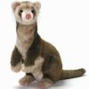 * Sitting Ferret Brown & White Reproduction Hansa 13" -Affordable Gift For Your Little One! Item #Dhan-4556 Hansa Animals