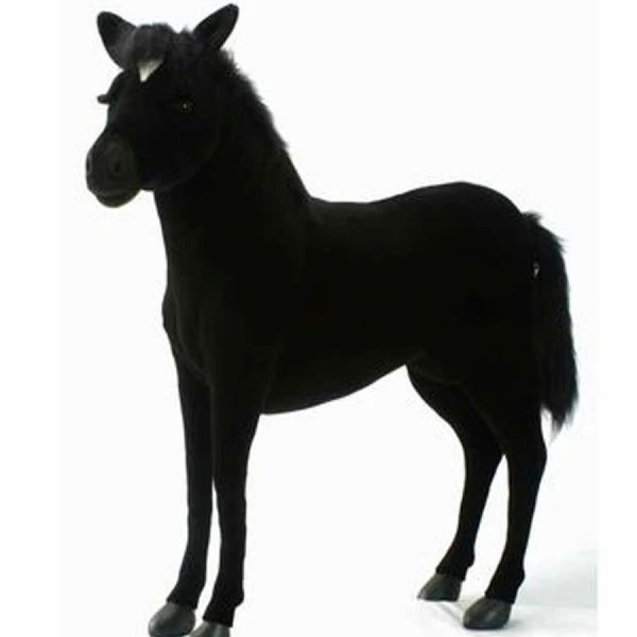 * Black Horse Toy Reproduction By Hansa, 12" Long -Affordable Gift For Your Little One! Item #Dhan-4058 Hansa Animals