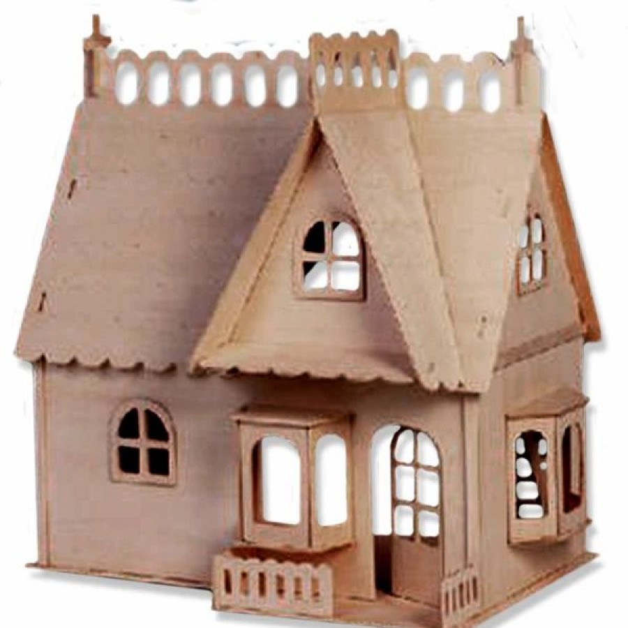 * All4Lessshop 3-D Wooden Puzzle House With Porch 3-D Wooden Puzzles