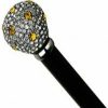 * Harvy Uni Crown Jewel Knob Cane High Gloss Black -Affordable Gift For Your Loved One! Item #Dhar-13920 Walking Canes