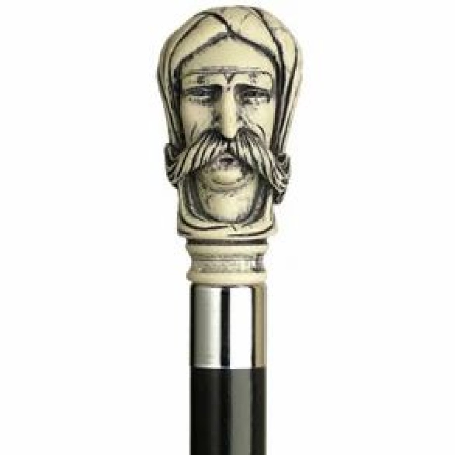 * Harvy Uni Afghan Man'S Head Cane Black Shaft -Affordable Gift For Your Loved One! Item #Dhar-10688 Walking Canes