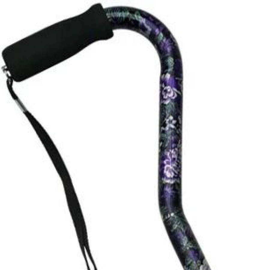 * Harvy Adjustable Center Balance Grip Cane Mauve Aluminum -Affordable Gift For Your Loved One! Item #Dhar-52188 Walking Canes