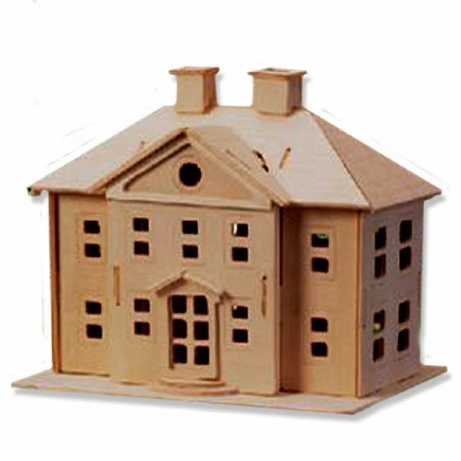 * All4Lessshop 3-D Wooden Puzzle Country Mansion -Affordable Gift For Your Little One! Item #Dchi-Wpz-P071 3-D Wooden Puzzles