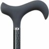 * Harvy Ladies Fashionable Soft Touch Derby Cane Black Triple Wound Carbon Fiber -Affordable Gift For Your Loved One! Item #Dhar-75408 Walking Canes