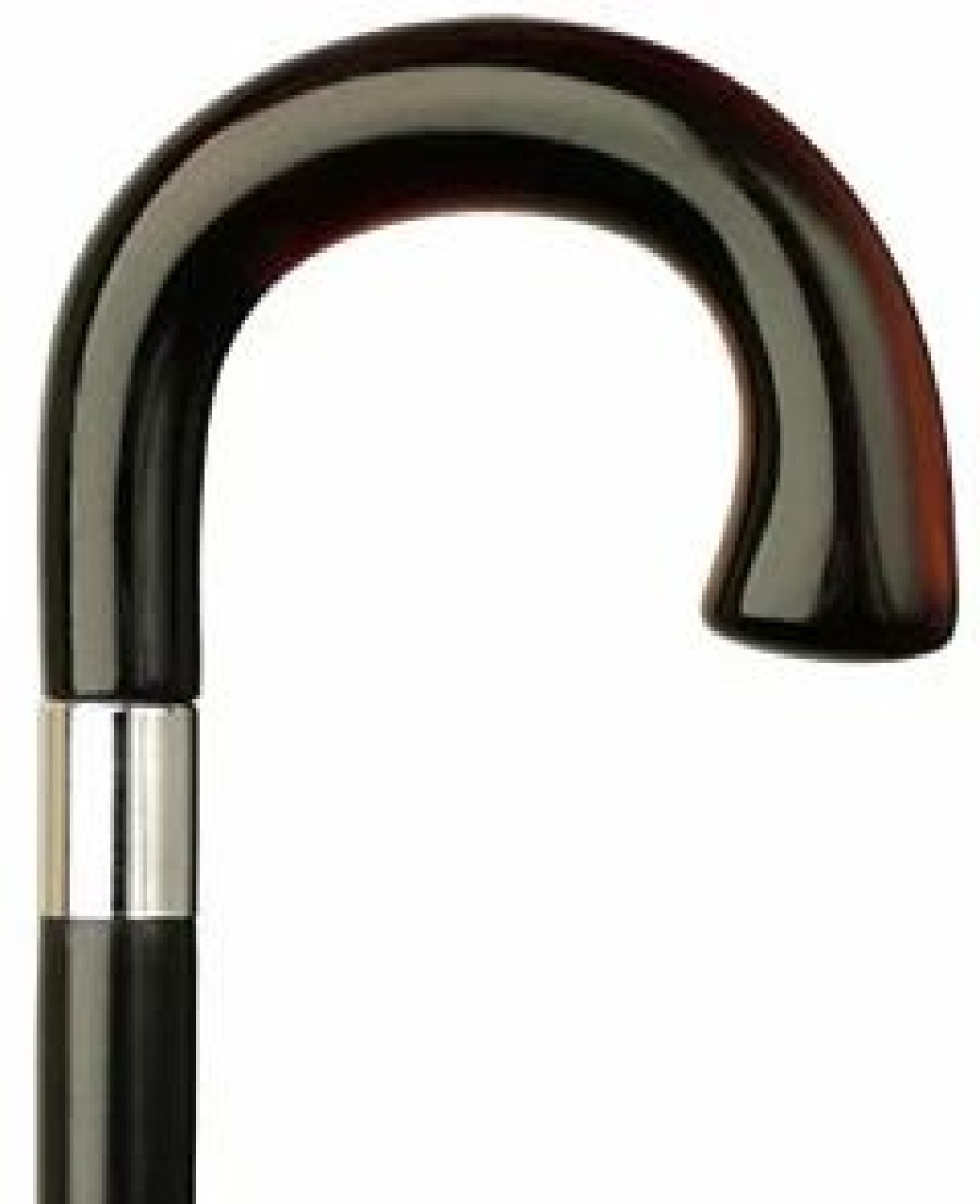 * Harvy Men Square Nose Cane Black Maple With Shell Handle -Affordable Gift For Your Loved One! Item #Dhar-12109 Walking Canes