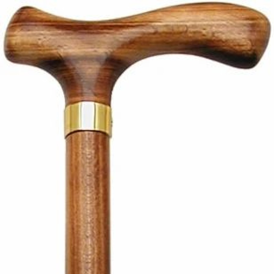 * Harvy Men Fritz Cane Scorched Beechwood Comfort Handle -Affordable Gift For Your Loved One! Item #Dhar-07615 Walking Canes