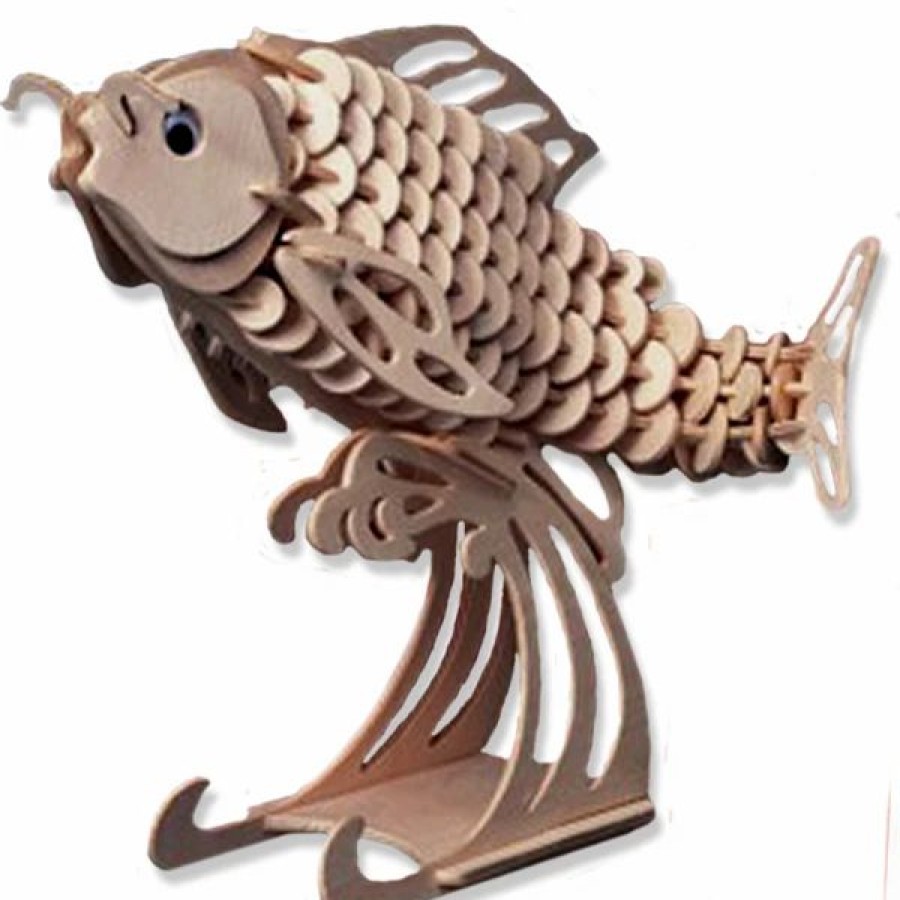 * All4Lessshop 3-D Wooden Puzzle Carp -Affordable Gift For Your Little One! Item #Dchi-Wpz-H009 3-D Wooden Puzzles