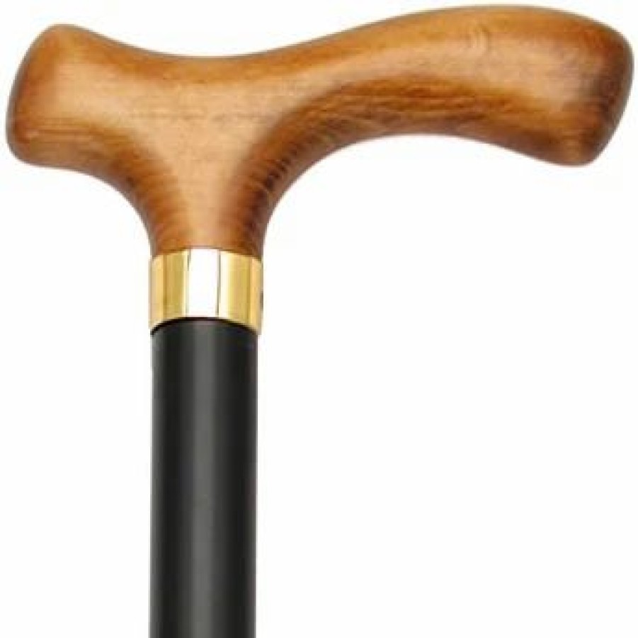 * Harvy Men Cherry Stained And Scorched Fritz Cane Black Maple -Affordable Gift For Your Loved One! Item #Dhar-07663 Walking Canes