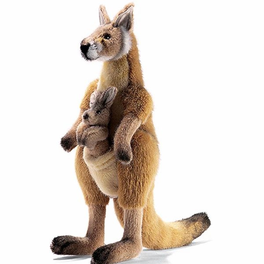 * Red Kanga Toy Reproduction By Hansa, 17" Tall -Affordable Gift For Your Little One! Item #Dhan-3642 Hansa Animals