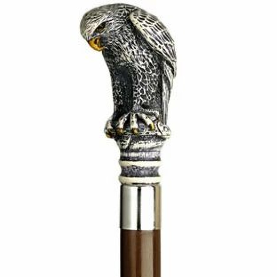 * Harvy Uni Bird Of Prey Cane Walnut Shaft -Affordable Gift For Your Loved One! Item #Dhar-10817 Walking Canes