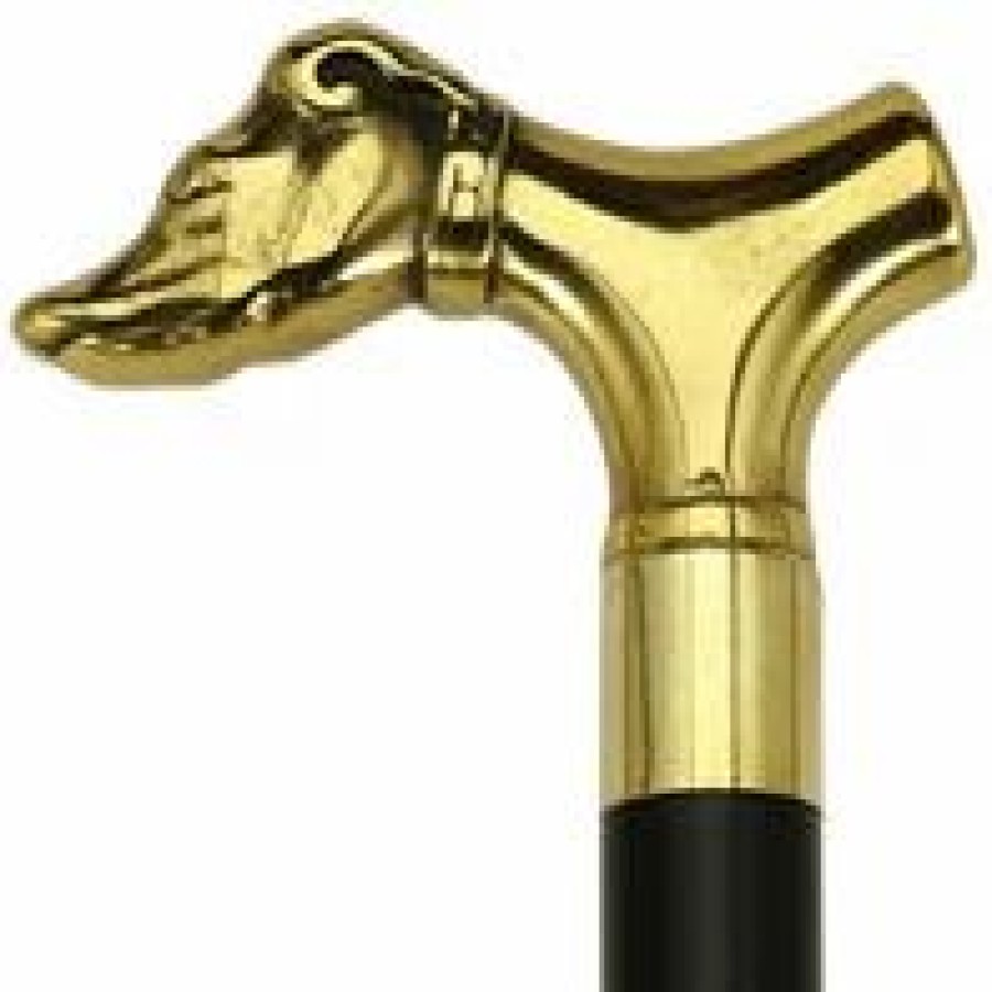 * Harvy Uni Hound Dog Derby Cane Black Shaft, Handle -Affordable Gift For Your Loved One! Item #Dhar-15340 Walking Canes