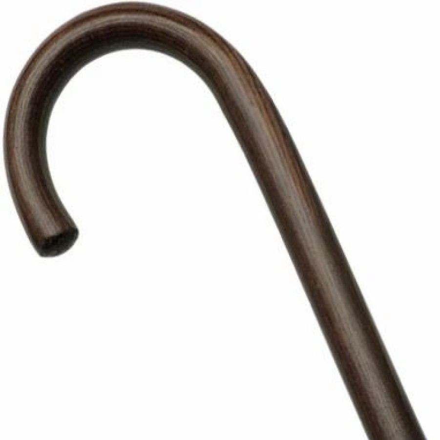 * Harvy Uni Round Nose Comfort Crook Cane Walnut -Affordable Gift For Your Loved One! Item #Dhar-32007 Walking Canes