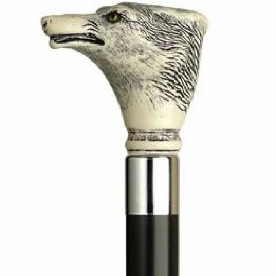 * Harvy Uni Fox Head Cane Black Shaft -Affordable Gift For Your Loved One! Item #Dhar-10828 Walking Canes