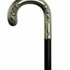 * Harvy Men Horn Of Plenty Inlay Crook Cane With Alpacca Handle -Affordable Gift For Your Loved One! Item #Dhar-13100 Walking Canes