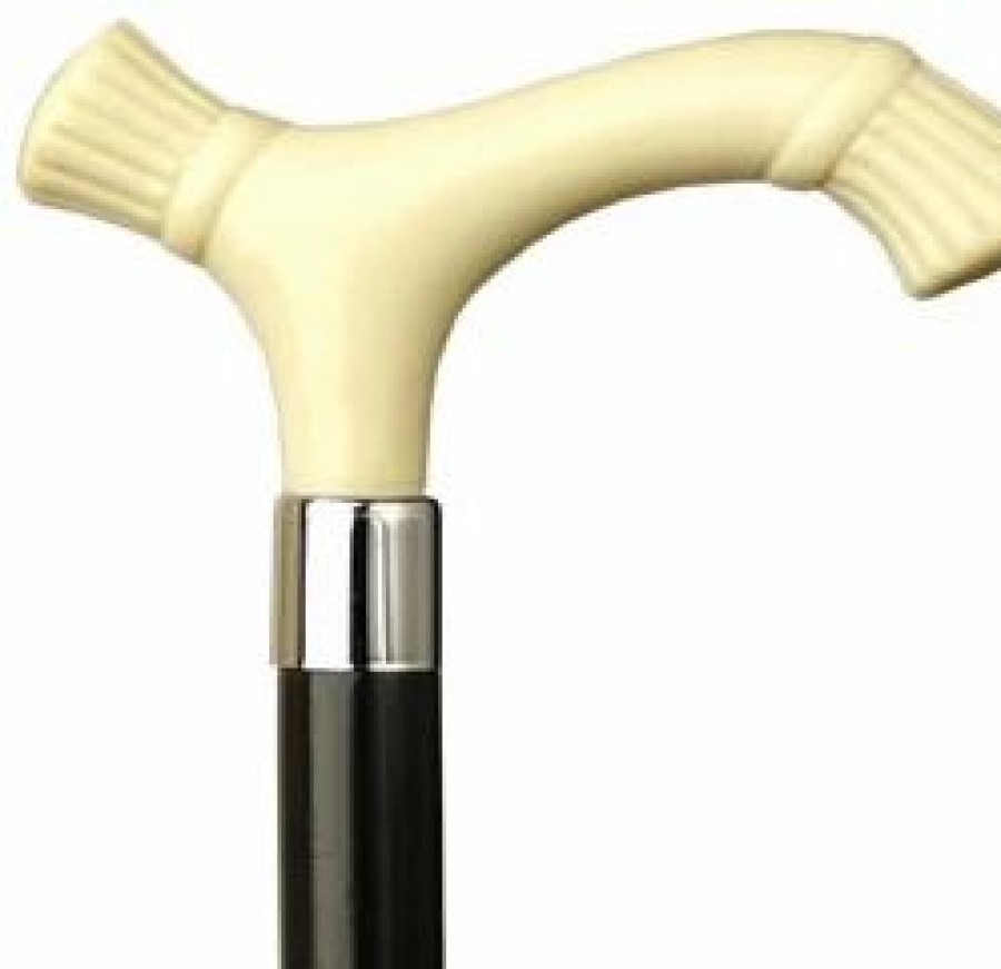 * Harvy Carved Derby Cane Black Maple Shaft, Ivory Handle -Affordable Gift For Your Loved One! Item #Dhar-12038 Walking Canes