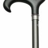 * Harvy Ladies Soft Touch Cane Black Silver Grey Handle -Affordable Gift For Your Loved One! Item #Dhar-07862 Walking Canes