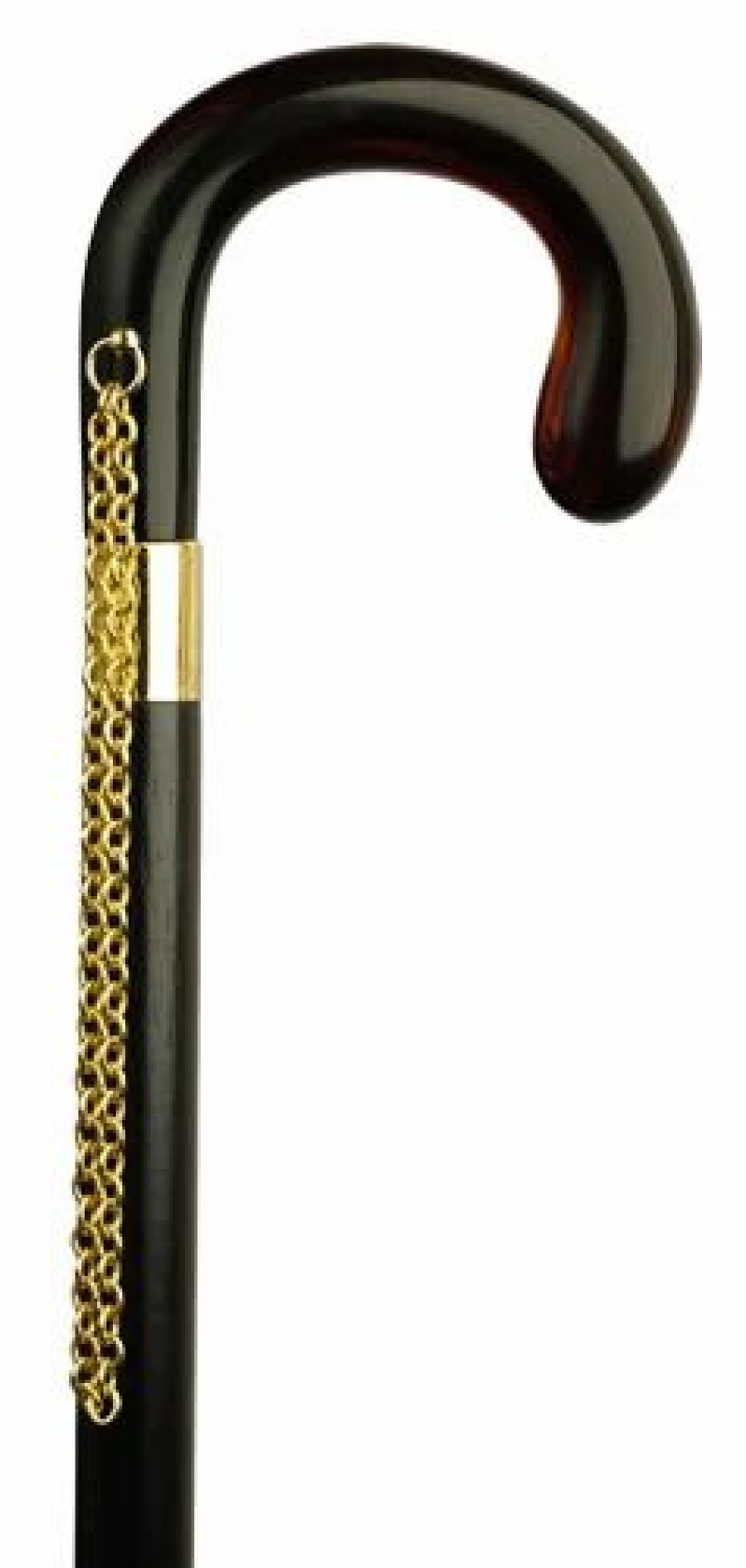 * Harvy Ladies Small Crook Cane Black Maple Shaft, Shell Handle -Affordable Gift For Your Loved One! Item #Dhar-13089 Walking Canes