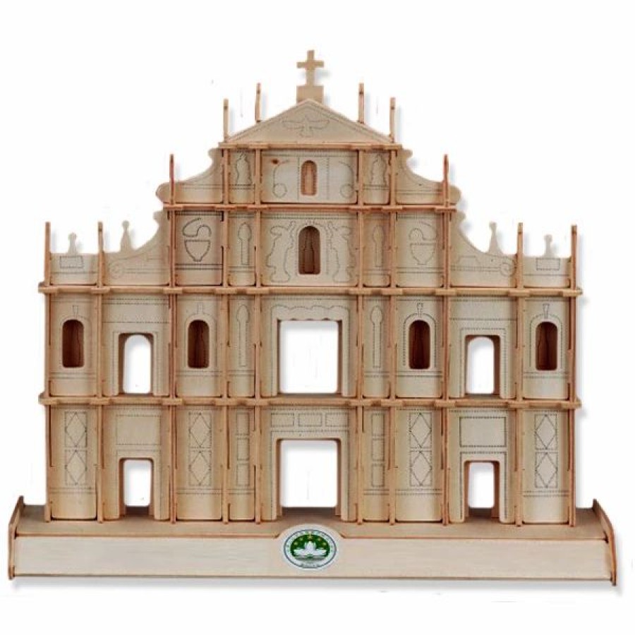 * All4Lessshop 3-D Wooden Puzzle The Ruins Of St Paul'S -Affordable Gift For Your Little One! Item #Dchi-Wpz-P064 3-D Wooden Puzzles