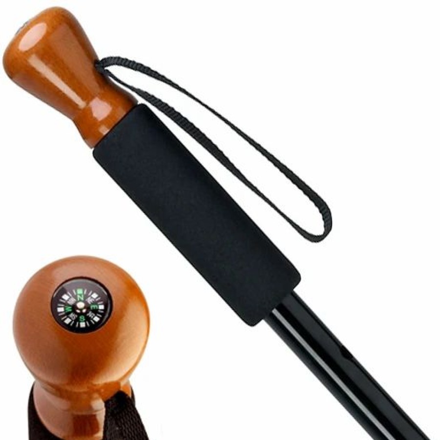 * Harvy Uni Foam Grip Knob Cane Black Aluminum -Affordable Gift For Your Loved One! Item #Dhar-14880 Walking Canes