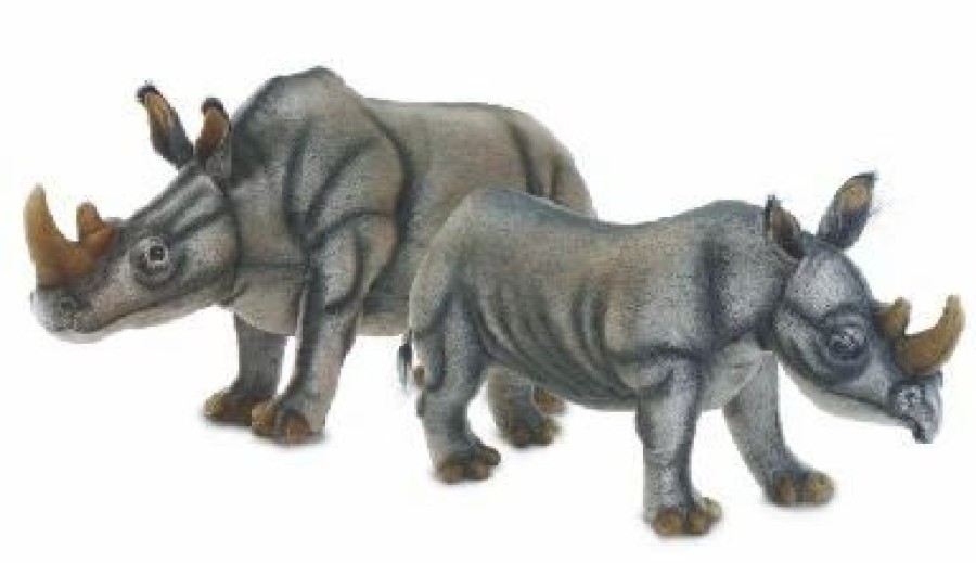 * White Rhino Toy Reproduction By Hansa, 20" Long -Affordable Gift For Your Little One! Item #Dhan-5250 Hansa Animals