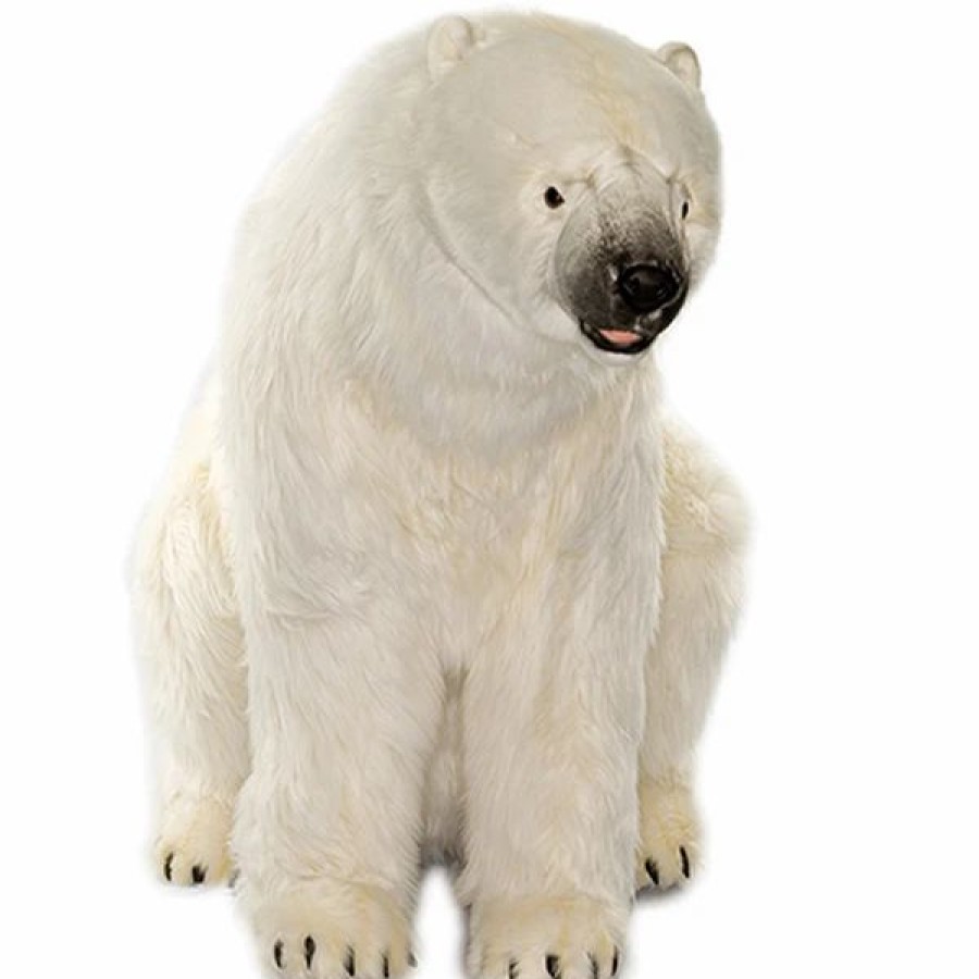 * Polar Bear Mama Toy Reproduction By Hansa, 35" Long -Affordable Gift For Your Little One! Item #Dhan-3106 Hansa Animals